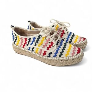 Loeffler Randall Alfie Espadrille Sneakers Multi Color Size EU 40 Womens 9 Spain